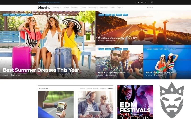 Digezine - News Magazine WordPress Theme