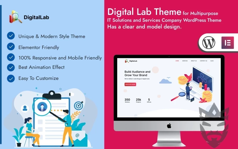 DigitalLab - IT Solutions Company Wordpress Theme WordPress Theme