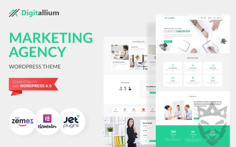 Digitalium - Marketing Agency WordPress Elementor Theme WordPress Theme