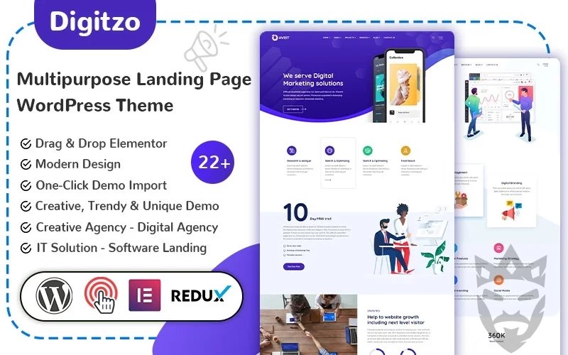 Digitzo - Multipurpose Landing Page WordPress Theme