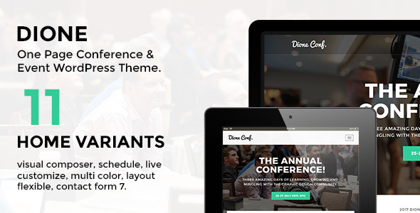 Dione – Conference  Event WordPress Theme