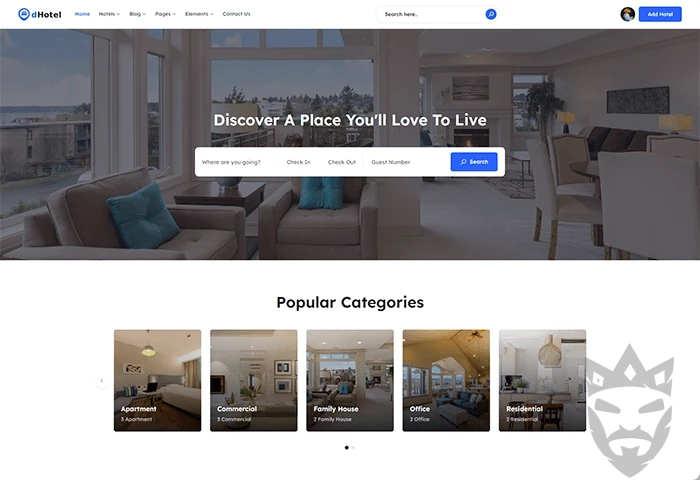 Directorist dHotels - The Best Hotel Directory WordPress Theme