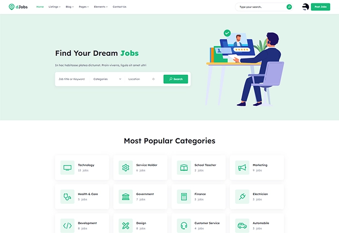 Directorist dJobs - The Best Job Directory WordPress Theme