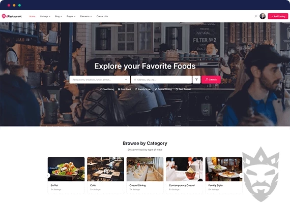 Directorist dRestaurant - Restaurant Directory Theme for WordPress