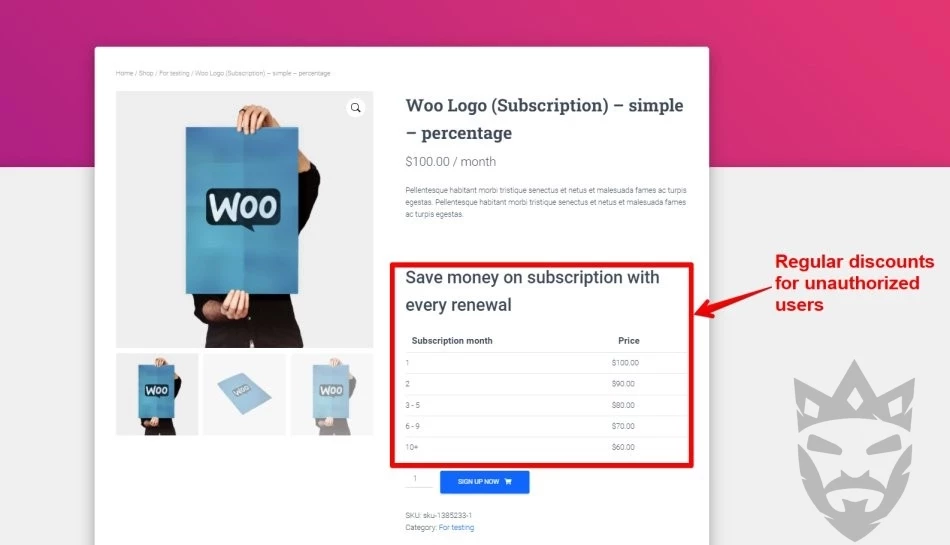 Discounts for WooCommerce Subscriptions