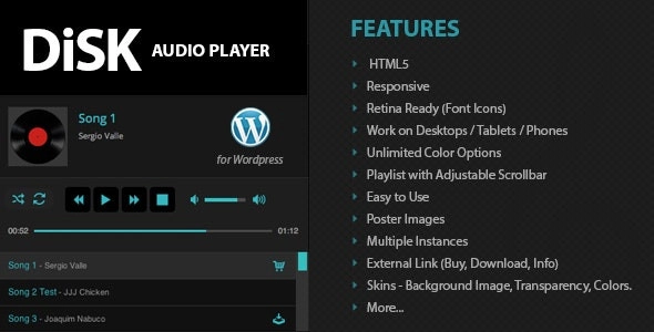 Disk Audio Player For WordPress