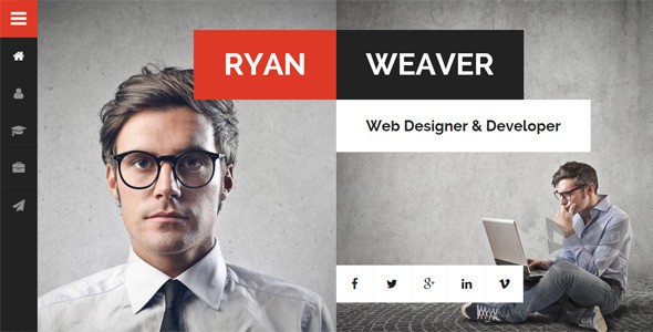 Divergent - Personal Vcard Resume WordPress Theme