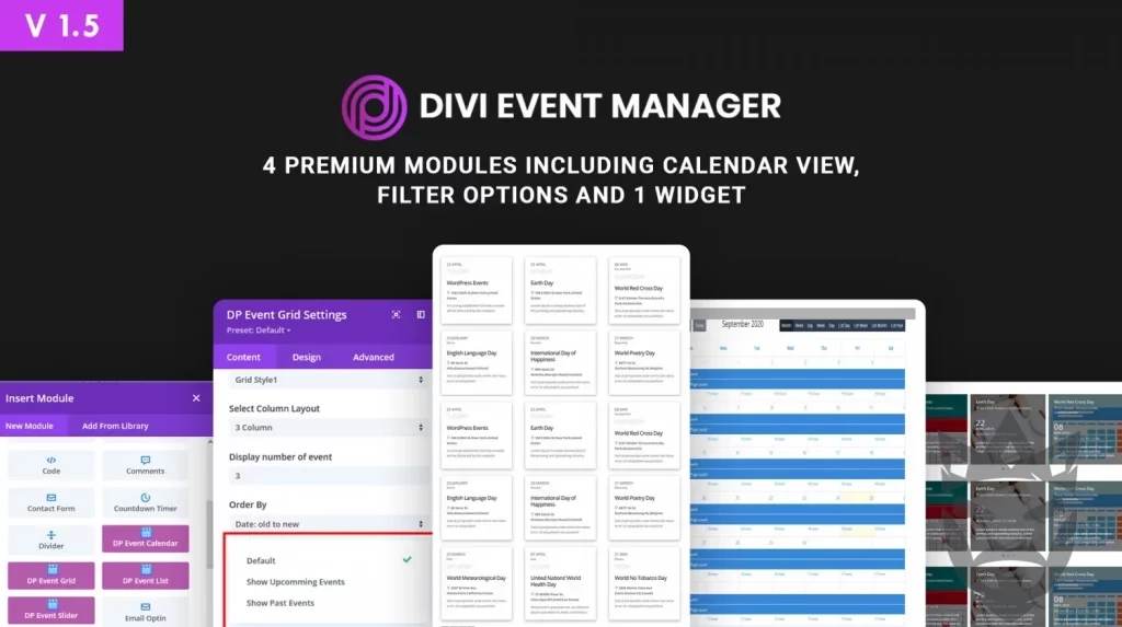 Divi Event Manager Plugin