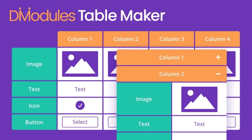 Divi Table Maker Modules