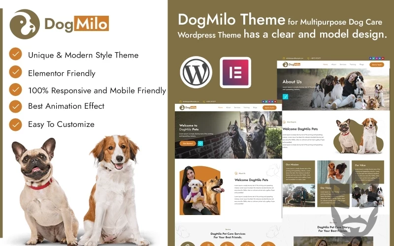 DogMilo WordPress Dog Care Theme WordPress Theme