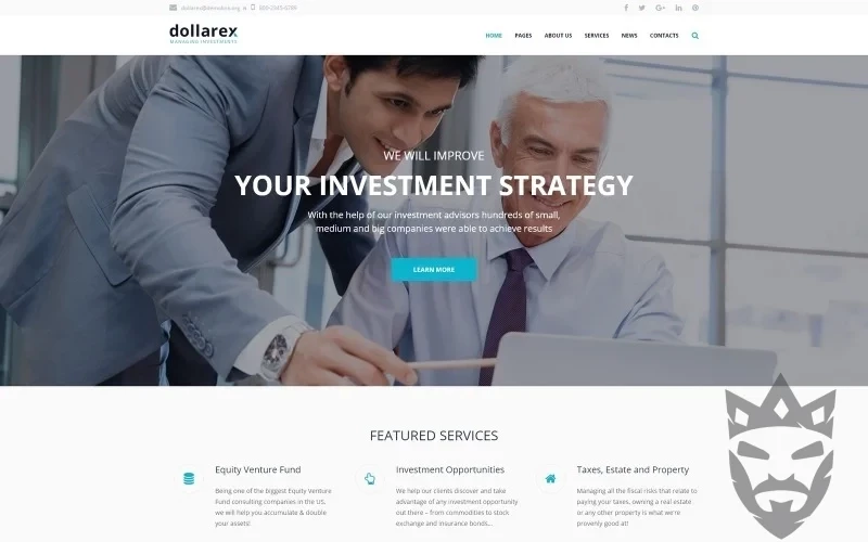 Dollarex - Investment Company & Finance WordPress Theme