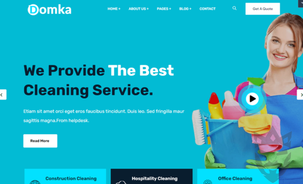 Domka – Cleaning Company and Services WordPress Theme