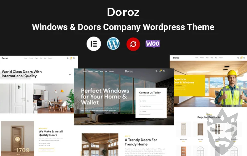 Doroz - Windows  Doors Company High Quality Wordpress Theme