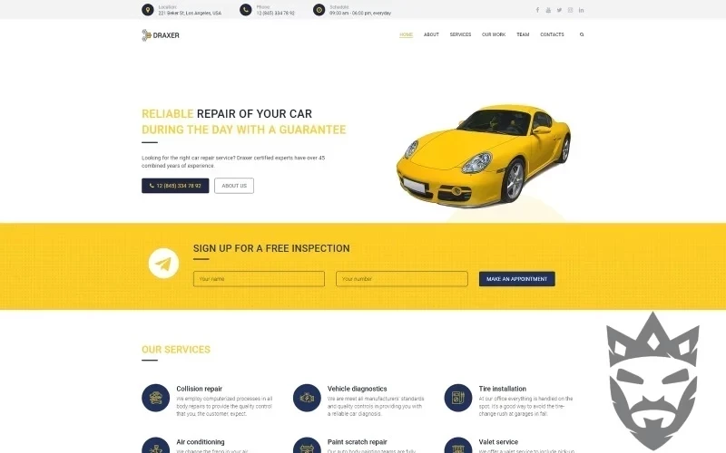 Draxer - Car Repair Multipurpose Minimal WordPress Elementor Theme WordPress Theme