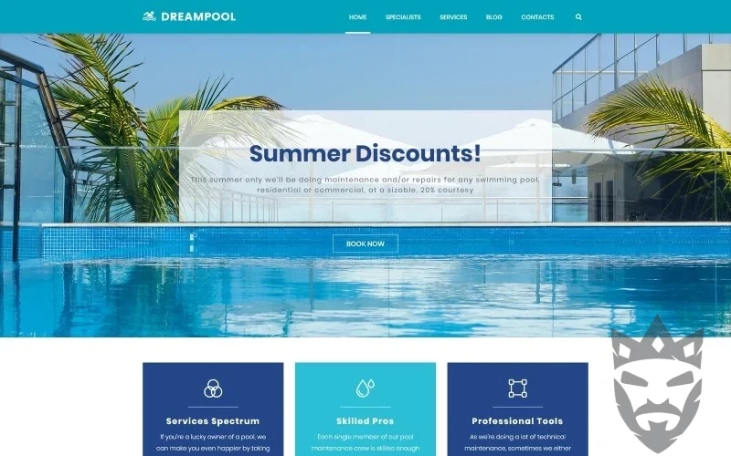 Dream Pool - Pool Cleaning & Pool Repair WordPress Theme