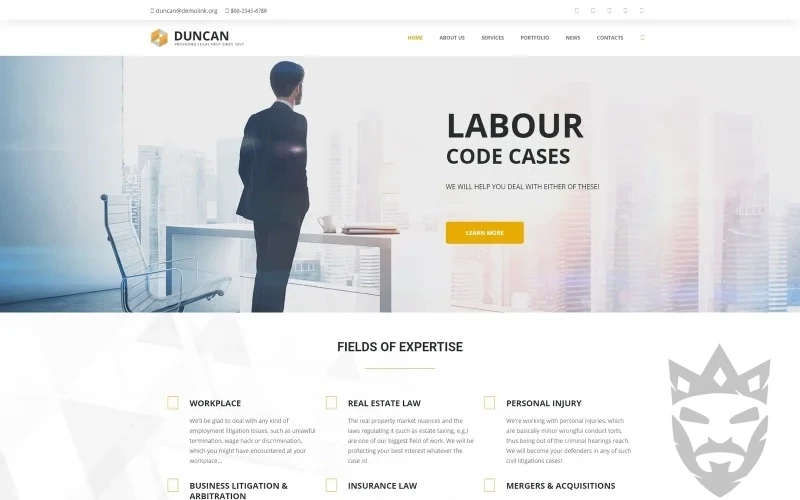 Duncan - Lawyer Company Responsive WordPress Theme