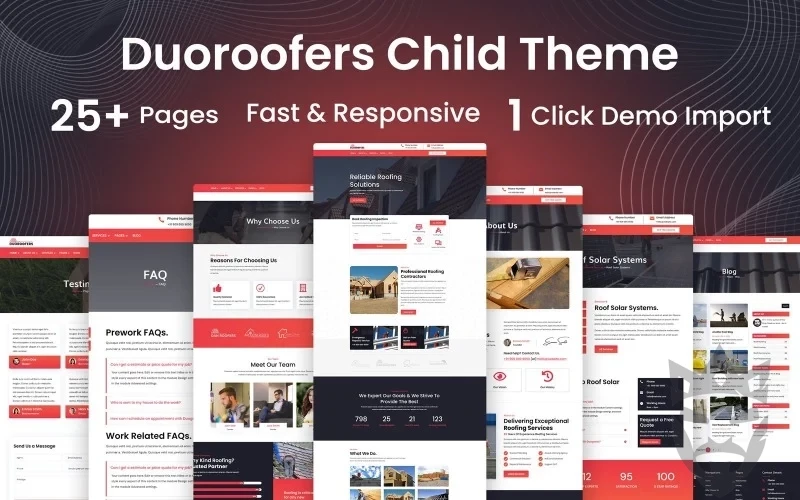 Duoroofers Roofing WordPress Divi Child Theme WordPress Theme