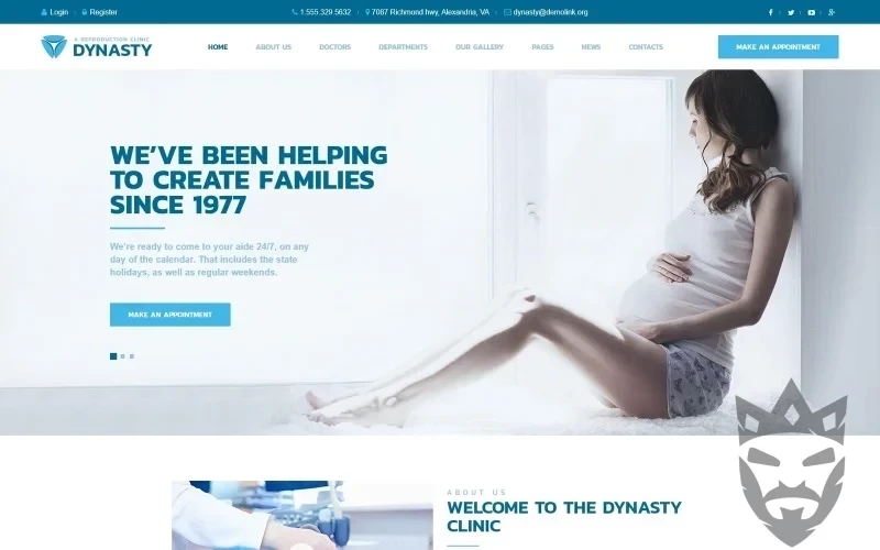 Dynasty - Reproduction Clinic Responsive WordPress Theme