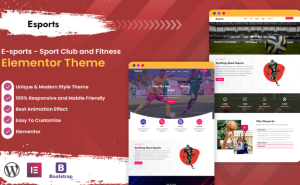 E-sports - Sport Club and fitness WordPress Theme