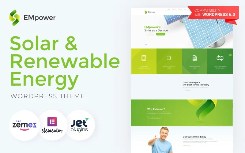 EMpower - Solar & Renewable Energy WordPress Theme