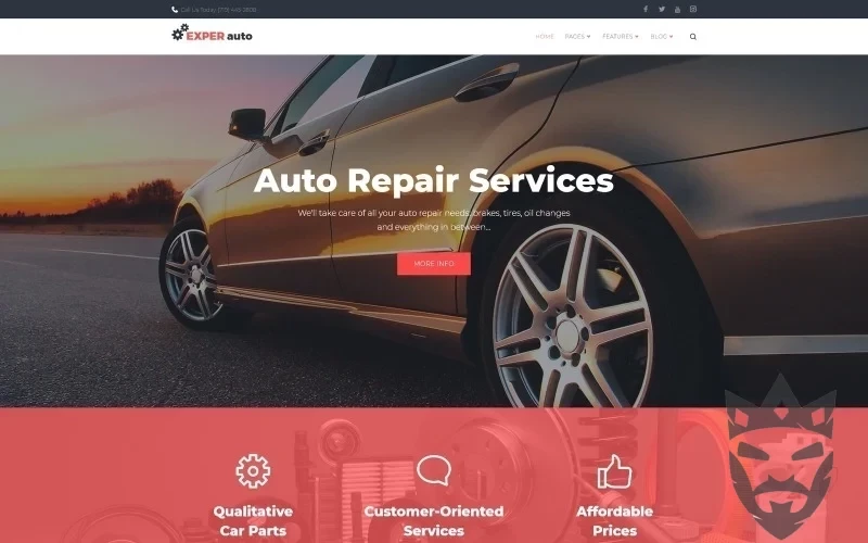 EXPER Auto - Auto Repair Services Fully Responsive WordPress Theme