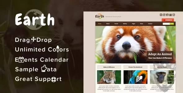 Earth - Eco/Environmental NonProfit WordPress Theme