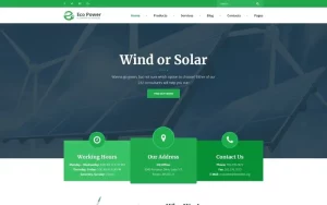 EcoPower - Alternative Power & Solar Energy WordPress Theme