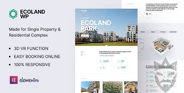 Ecoland - Single Property WordPress Theme