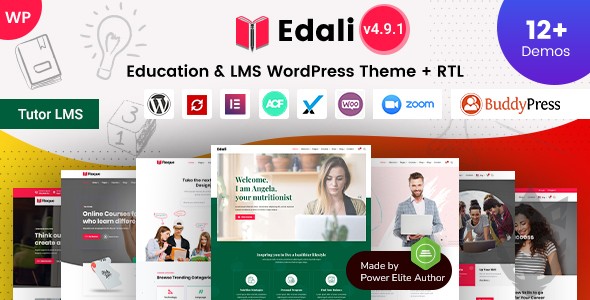 Edali - Online Courses Coaching  Education LMS Elementor WordPress Theme