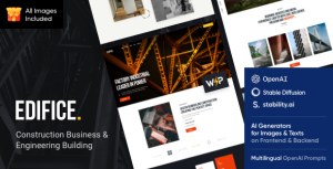 Edifice - Construction  Building WordPress Theme