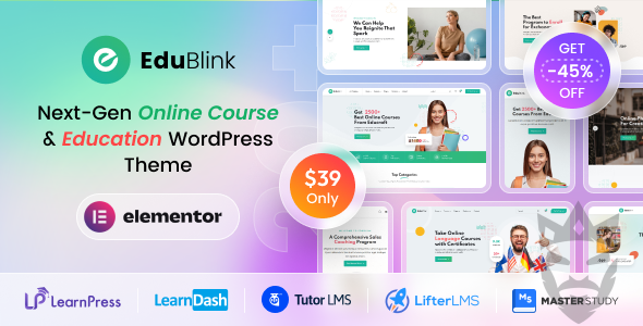 EduBlink - Education  Online Course WordPress Theme