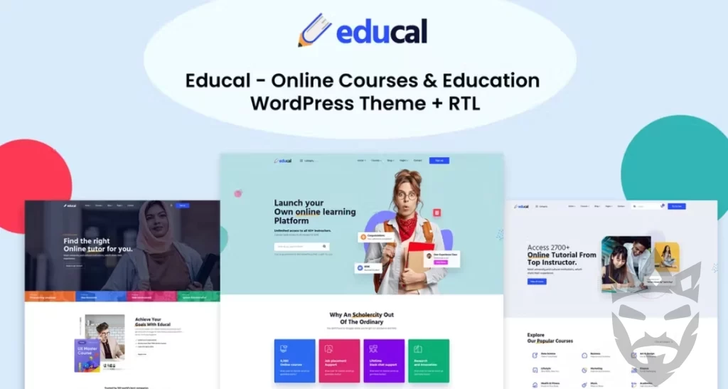 Educal - Online Courses & Education WordPress Theme + RTL