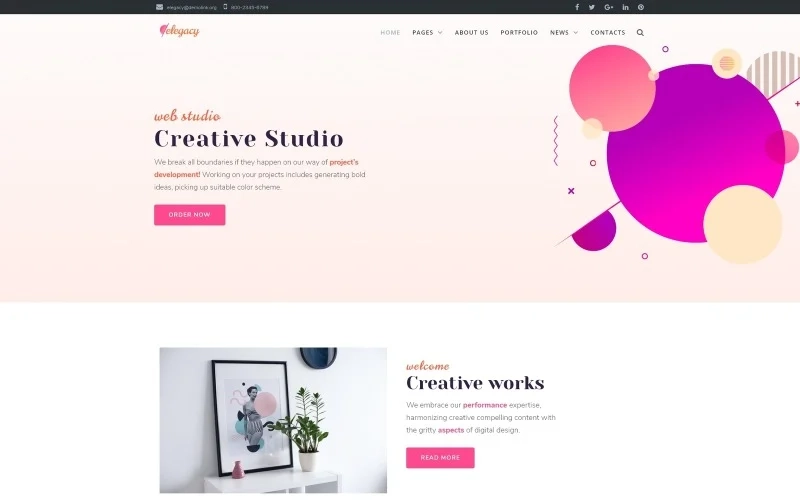 Elegacy - Creative WordPress Elementor Theme WordPress Theme