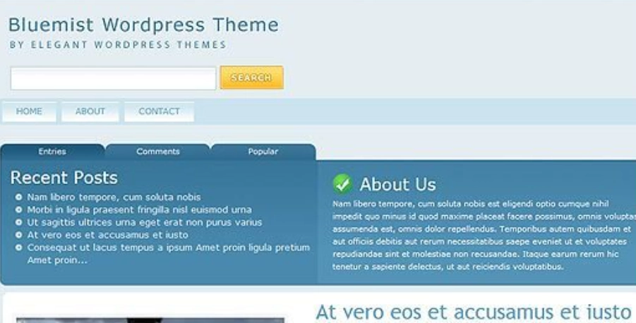 Elegant Themes BlueMist WordPress Theme