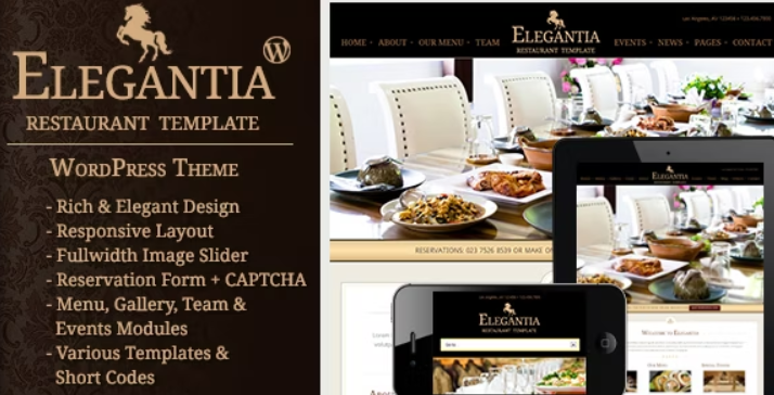 Elegantia - Restaurant and Cafe WordPress Theme