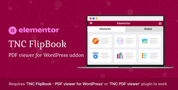 Elementor - TNC FlipBook - PDF viewer for WordPress Addon