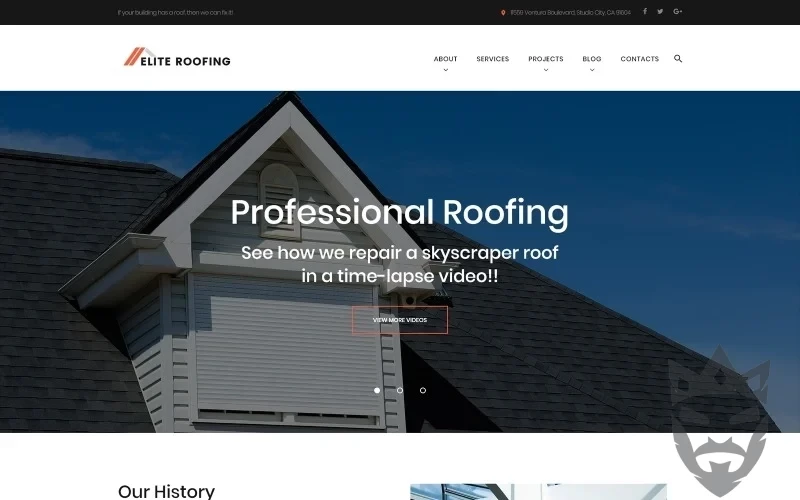 Elite Roofing Company WordPress Theme