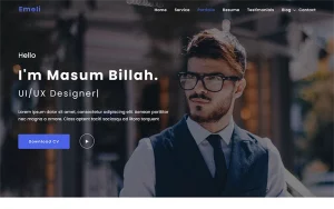 Emeli - Personal Resume and Portfolio WordPress Theme