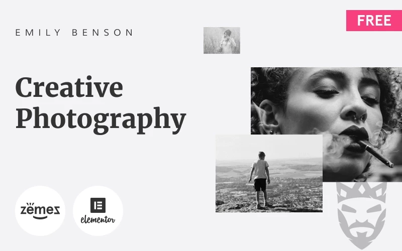 Emily Benson - Free Photography One Page WordPress Theme