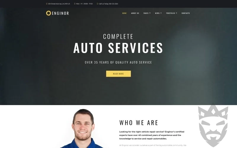 Enginor - Eye-catching Car Tuning Service WordPress Theme