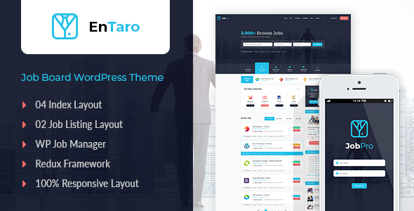 Entaro - Job Portal WordPress Theme