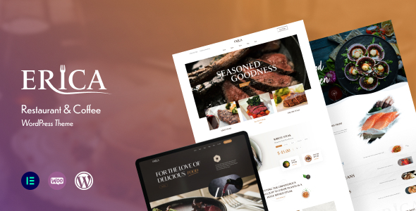 Erica - Restaurant  Coffee WordPress Theme