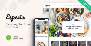 Especio | Personal Gutenberg Food Blog WordPress Theme