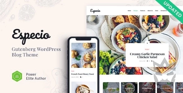 Especio | Personal Gutenberg Food Blog WordPress Theme