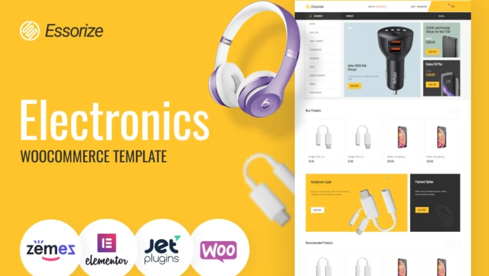 Essorize - Electronics ECommerce Classic Elementor WooCommerce Theme