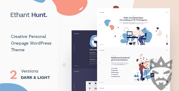 Ethant Hunt - Personal Onepage WordPress Theme