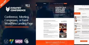 Eventry - Conference Meetup Landing Page WordPress Theme