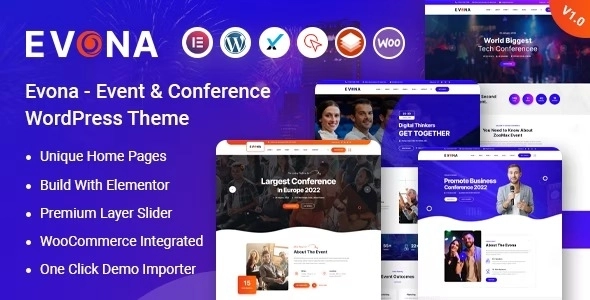 Evona  Event & Conference WordPress Theme