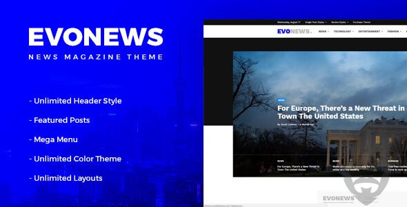 Evonews - News WordPress Theme