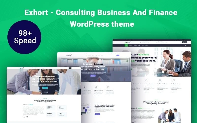 Exhort - Consulting Business And Finance WordPress Theme